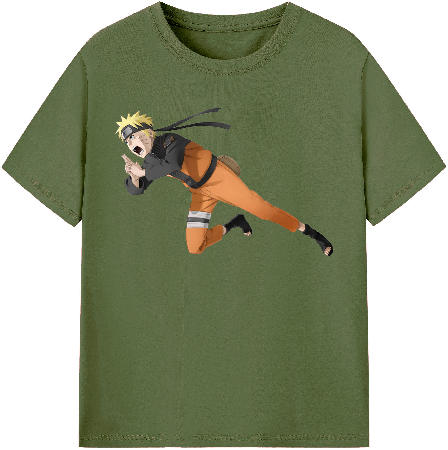 （画像用） NARUTO -ナルト- うずまき ナルト Uzumaki Naruto 綿100％半袖Tシャツ（フロントプリント）
